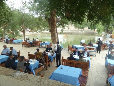Cafe under mulberry trees